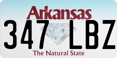 AR license plate 347LBZ