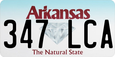 AR license plate 347LCA