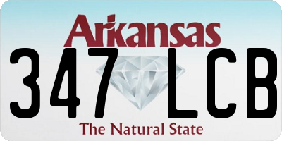 AR license plate 347LCB