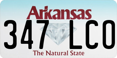 AR license plate 347LCO