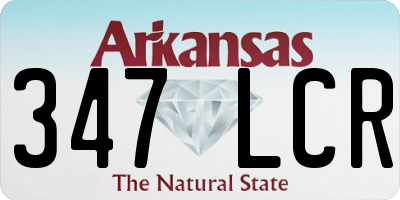 AR license plate 347LCR