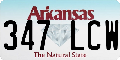 AR license plate 347LCW