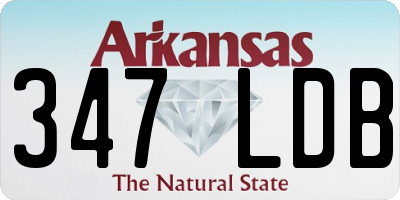 AR license plate 347LDB