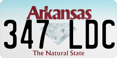 AR license plate 347LDC