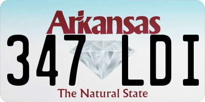 AR license plate 347LDI