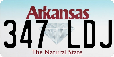 AR license plate 347LDJ