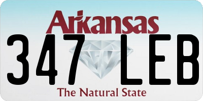 AR license plate 347LEB