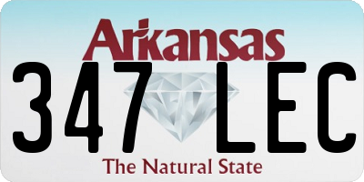 AR license plate 347LEC