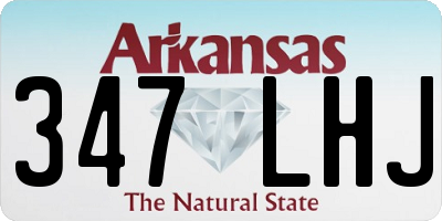 AR license plate 347LHJ