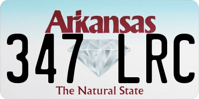 AR license plate 347LRC