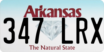 AR license plate 347LRX
