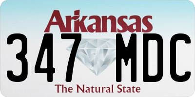 AR license plate 347MDC