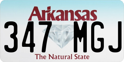 AR license plate 347MGJ