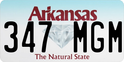 AR license plate 347MGM