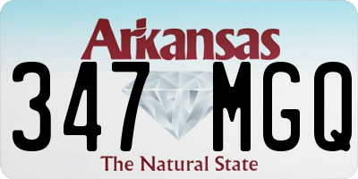 AR license plate 347MGQ