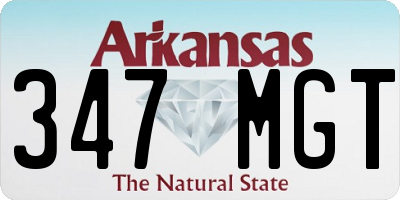 AR license plate 347MGT