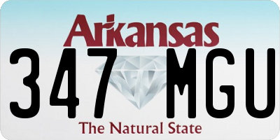 AR license plate 347MGU
