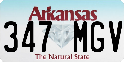 AR license plate 347MGV
