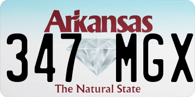 AR license plate 347MGX