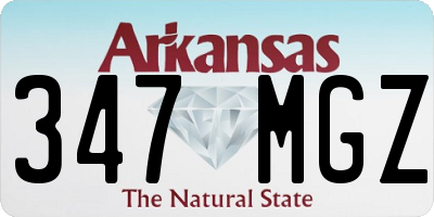 AR license plate 347MGZ