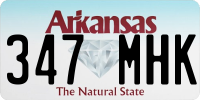 AR license plate 347MHK