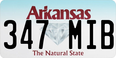 AR license plate 347MIB
