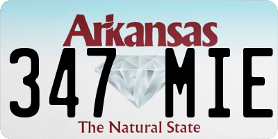AR license plate 347MIE