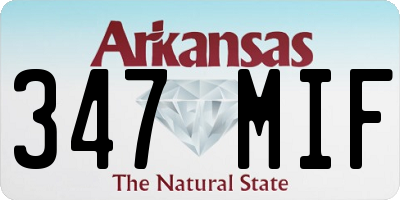 AR license plate 347MIF