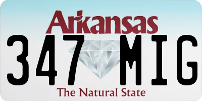 AR license plate 347MIG