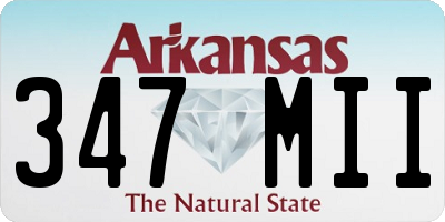 AR license plate 347MII