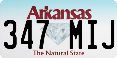 AR license plate 347MIJ