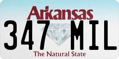 AR license plate 347MIL