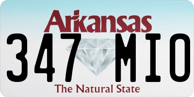 AR license plate 347MIO
