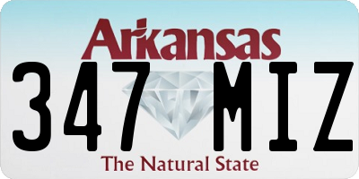 AR license plate 347MIZ