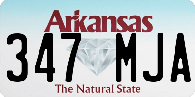 AR license plate 347MJA