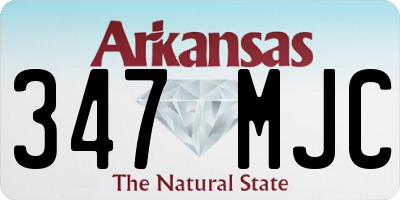 AR license plate 347MJC
