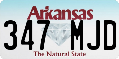 AR license plate 347MJD