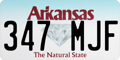 AR license plate 347MJF