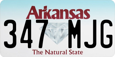 AR license plate 347MJG