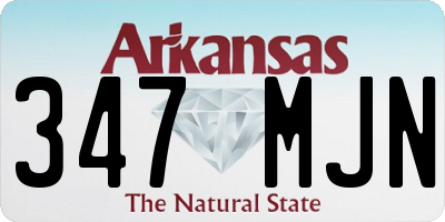 AR license plate 347MJN
