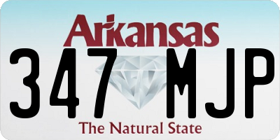 AR license plate 347MJP