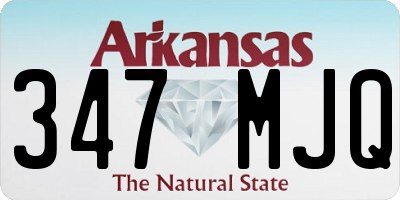 AR license plate 347MJQ