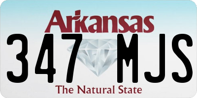AR license plate 347MJS