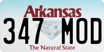 AR license plate 347MOD