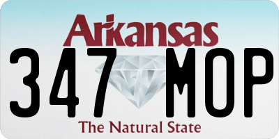 AR license plate 347MOP