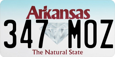 AR license plate 347MOZ