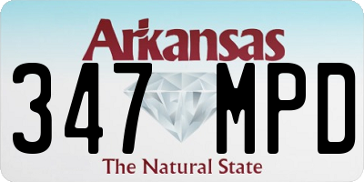 AR license plate 347MPD