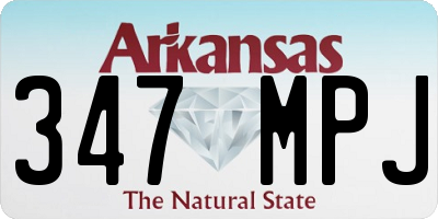 AR license plate 347MPJ