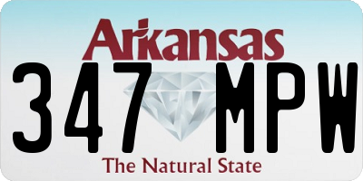 AR license plate 347MPW