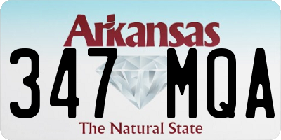AR license plate 347MQA